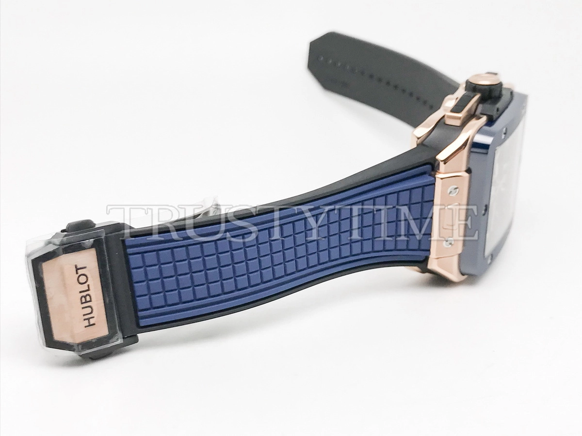 Копия часов Hublot Square Bang Unico King Gold Blue Ceramic 821.OL.5180.RX Арт.HB-1284
