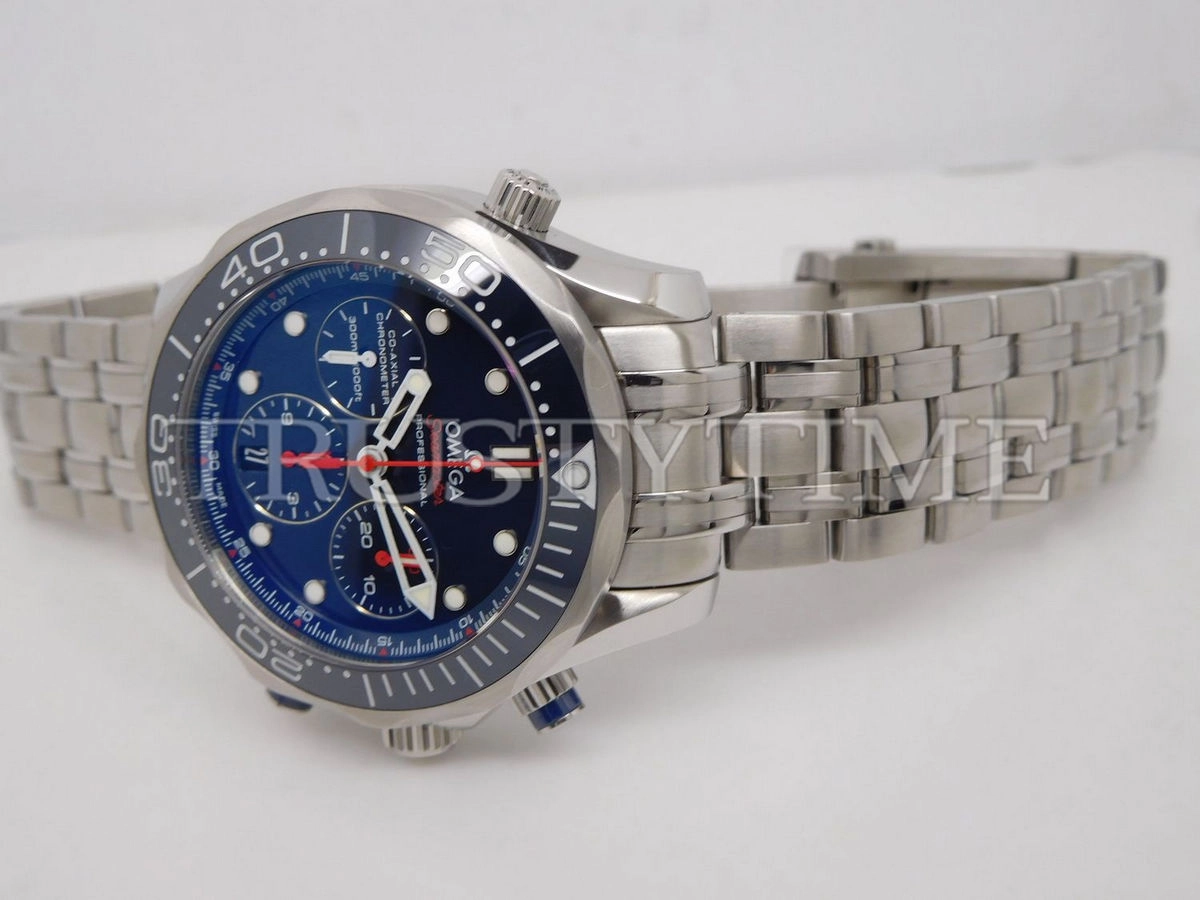 Копия часов Omega Seamaster Diver 300m Co‑Axial Chronometer Chronograph 44mm 212.30.44.50.03.001 Арт.OM-0714