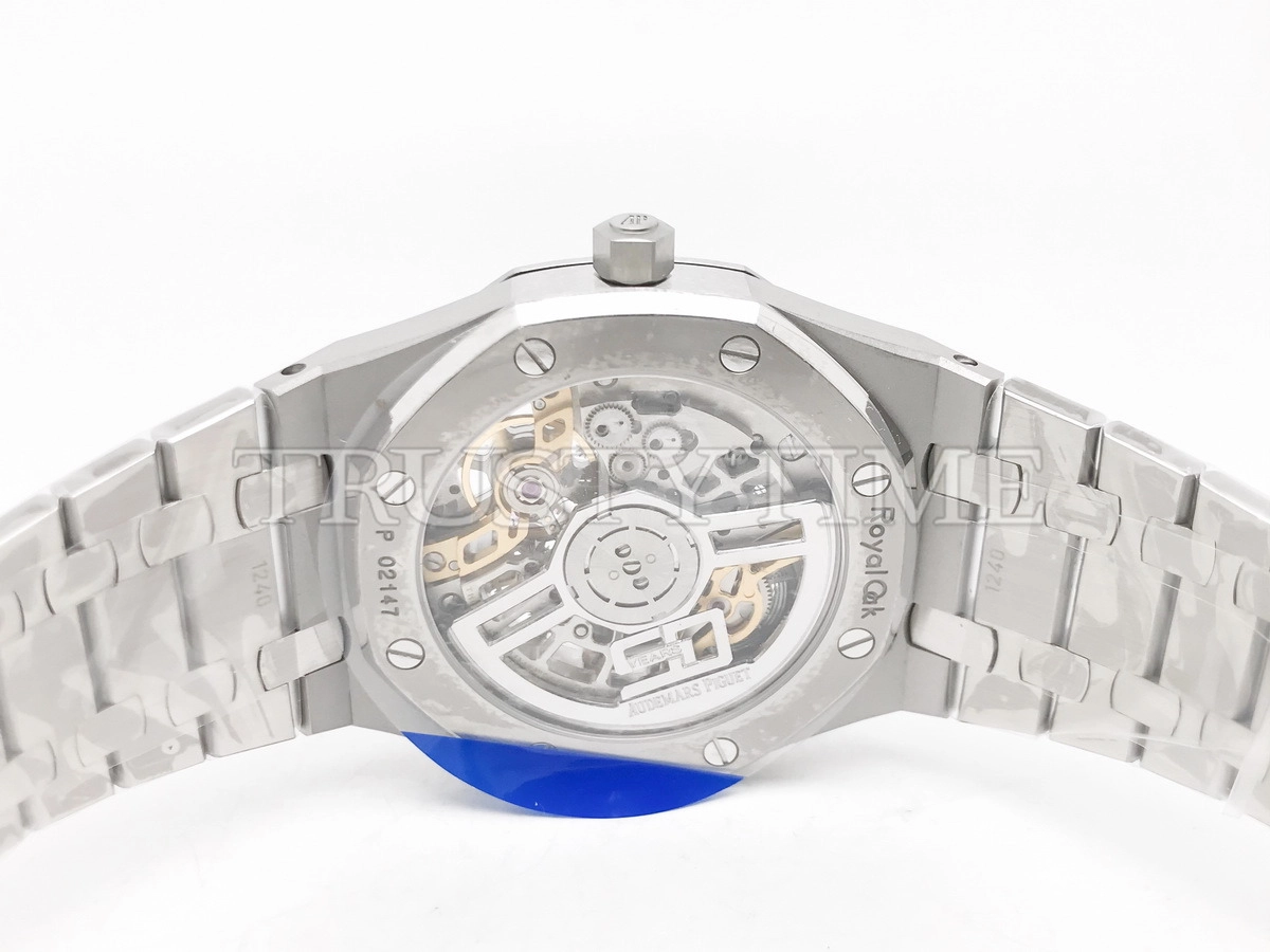 Копия часов Audemars Piguet Royal Oak Jumbo Extra-Thin Openworked 50th Anniversary 16204ST.OO.1240ST.01 Арт.AP-1211