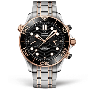 Копия часов Omega Seamaster Diver 300m Co‑Axial Master Chronometer Chronograph 44mm 210.20.44.51.01.001 Арт.OM-0926