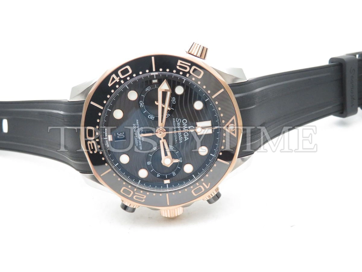 Копия часов Omega Seamaster Diver 300m Co‑Axial Master Chronometer Chronograph 44mm 210.22.44.51.01.001 Арт.OM-0829