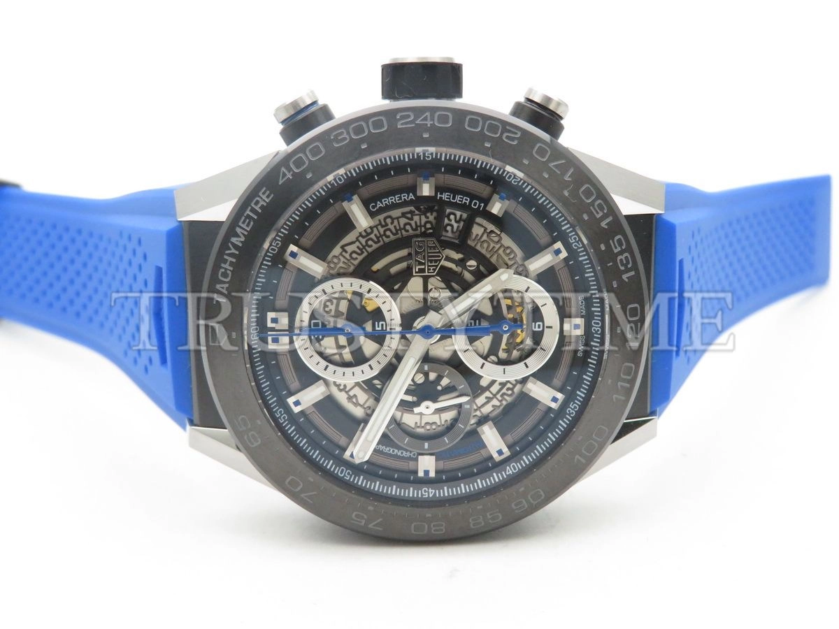 Копия часов Tag Heuer Carrera Calibre HEUER 01 Chronograph 45mm CAR2A1T.FT6052 Арт.TG-0400