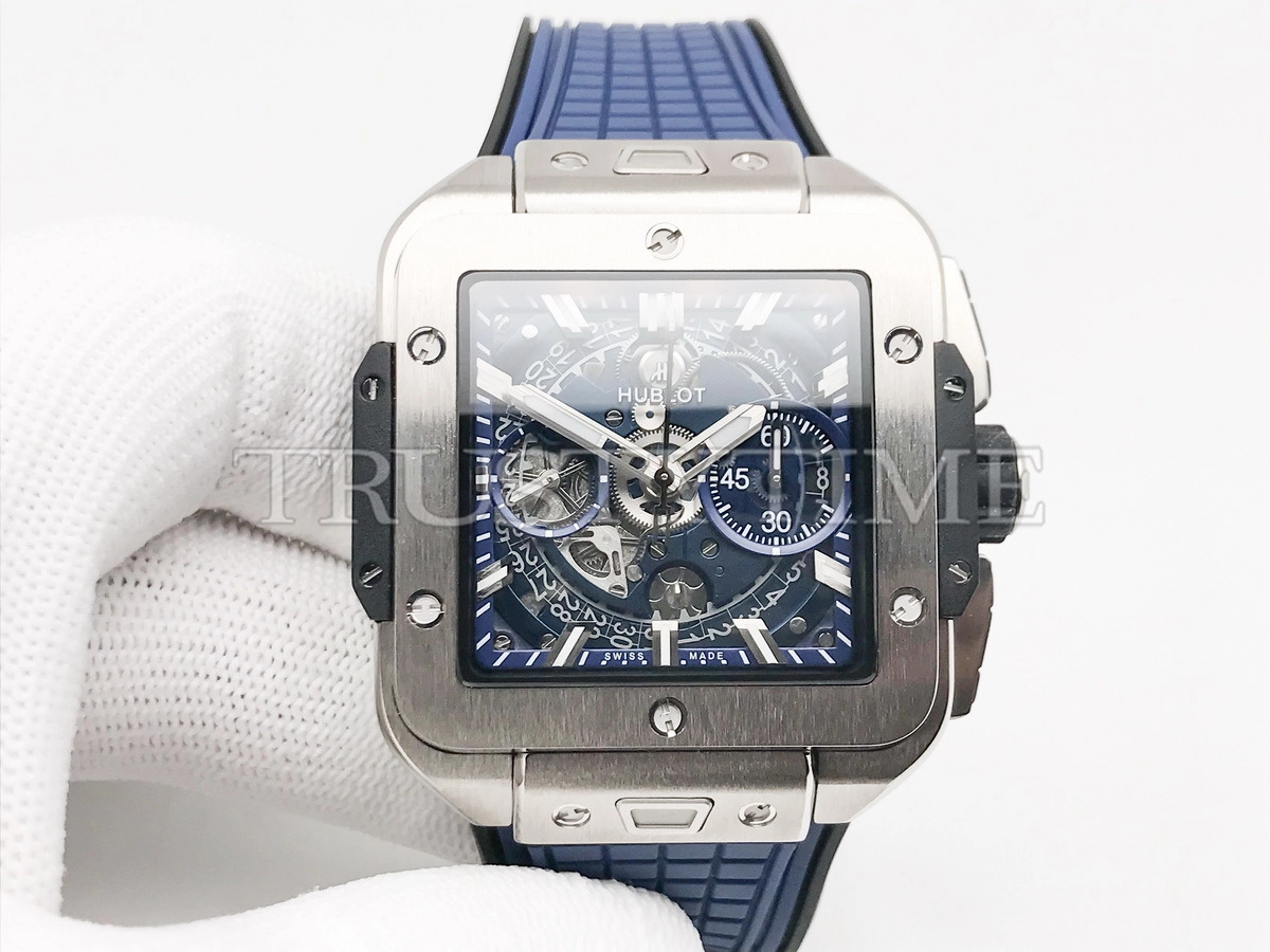 Копия часов Hublot Square Bang Unico Titanium Blue 821.NX.5170.RX Арт.HB-1281