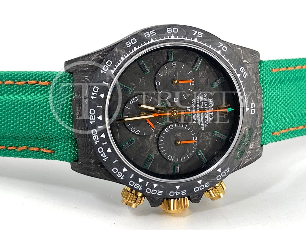 Копия часов Rolex Cosmograph Daytona DIW Carbon Lime Арт.RX-2297