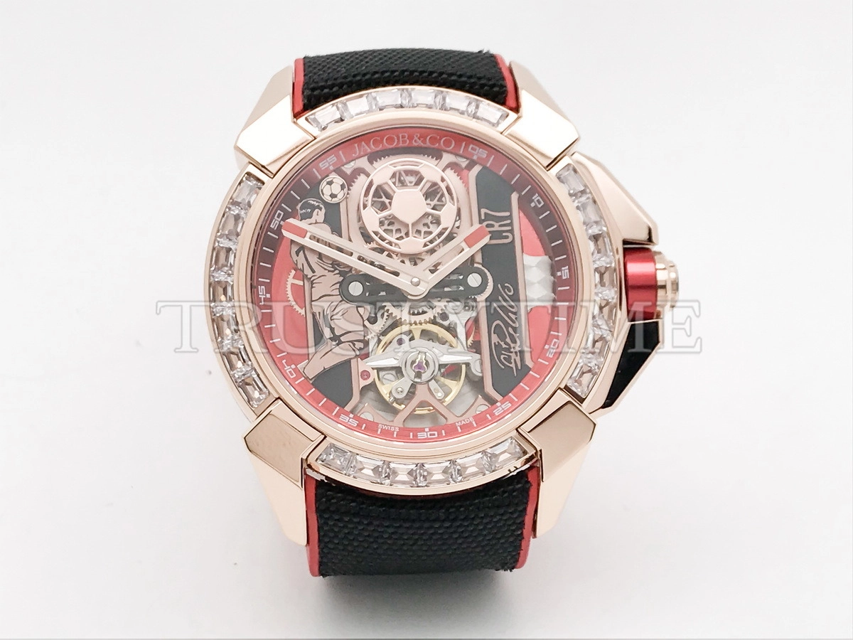 Копия часов Jacob & Co Epic X Flight of CR7 Baguette EX120.43.BC.AB.ABRUA Арт.JC-0123