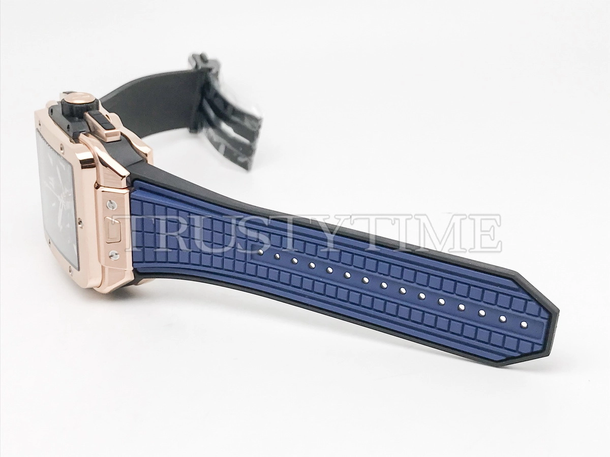 Копия часов Hublot Square Bang Unico King Gold Blue 821.OX.5180.RX Арт.HB-1283