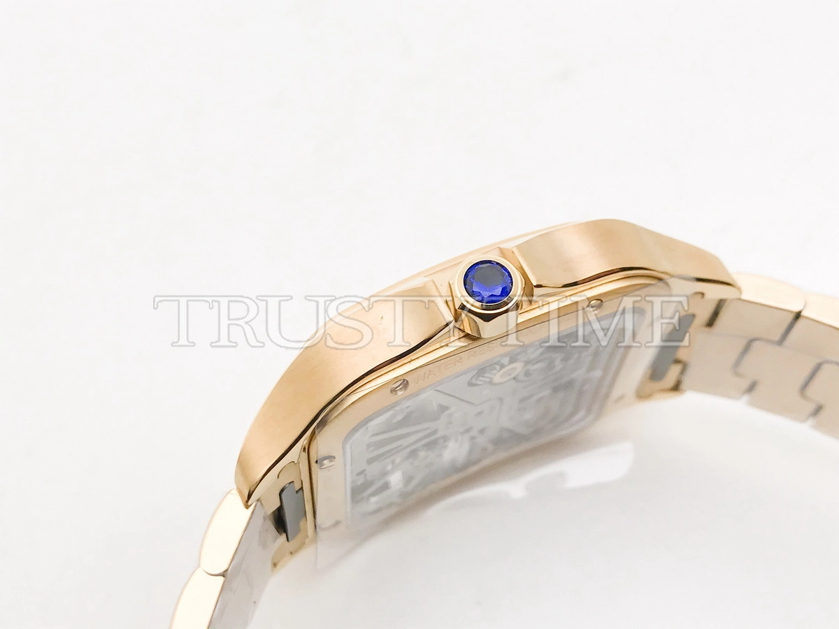 Копия часов Cartier Santos de Cartier Large Skeleton 40mm WHSA0042 Арт.CR-0990