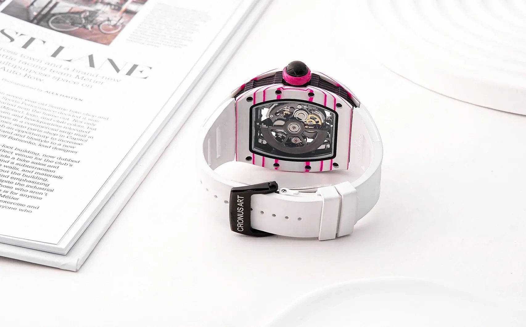 Копия часов CronusArt NTPT Carbon Fiber Watch CM06-P Арт.CA-0404