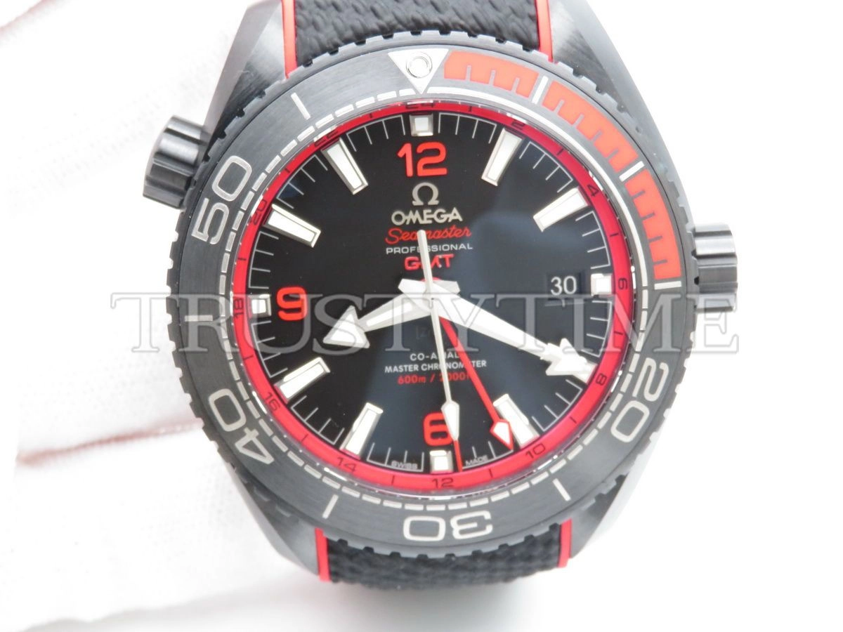 Копия часов Omega Seamaster Planet Ocean 600m Co‑Axial Master Chronometer GMT Deep Black 45,5mm 215.92.46.22.01.003 Арт.OM-0651