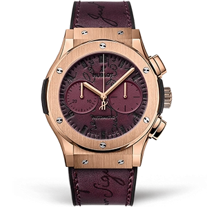 Копия часов Hublot Classic Fusion Chronograph Berluti Scritto Bordeaux 45mm 521.OX.O50V.VR.BER18 Арт.HB-0940