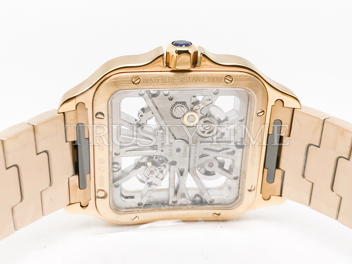 Копия часов Cartier Santos de Cartier Large Skeleton 40mm WHSA0042 Арт.CR-0990