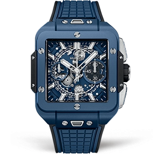 Копия часов Hublot Square Bang Unico Blue Ceramic 821.EX.5170.RX Арт.HB-1285