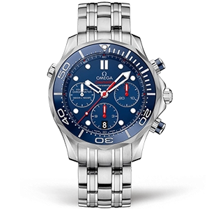 Копия часов Omega Seamaster Diver 300m Co‑Axial Chronometer Chronograph 44mm 212.30.44.50.03.001 Арт.OM-0714