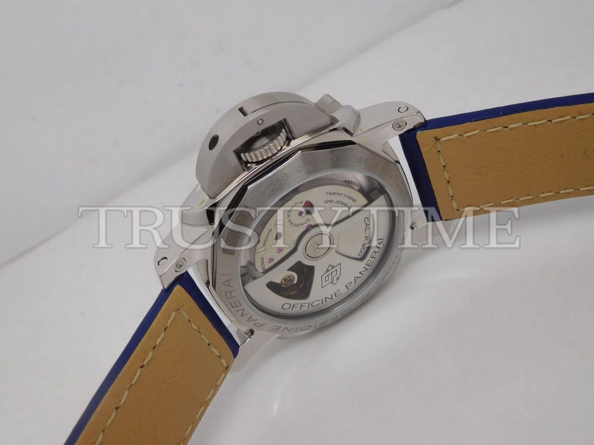 Копия часов Panerai Luminor 1950 3 Days GMT Automatic Acciaio Boutique Blue 42mm PAM00688 Арт.PN-0711