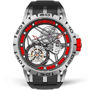 Копия часов Roger Dubuis Excalibur Spider Skeleton Flying Tourbillon 45mm RDDBEX0545 Арт.RG-0421