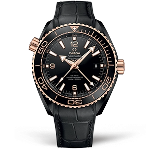 Копия часов Omega Seamaster Planet Ocean 600m Co‑Axial Master Chronometer GMT Deep Black 45,5mm 215.63.46.22.01.001 Арт.OM-0647