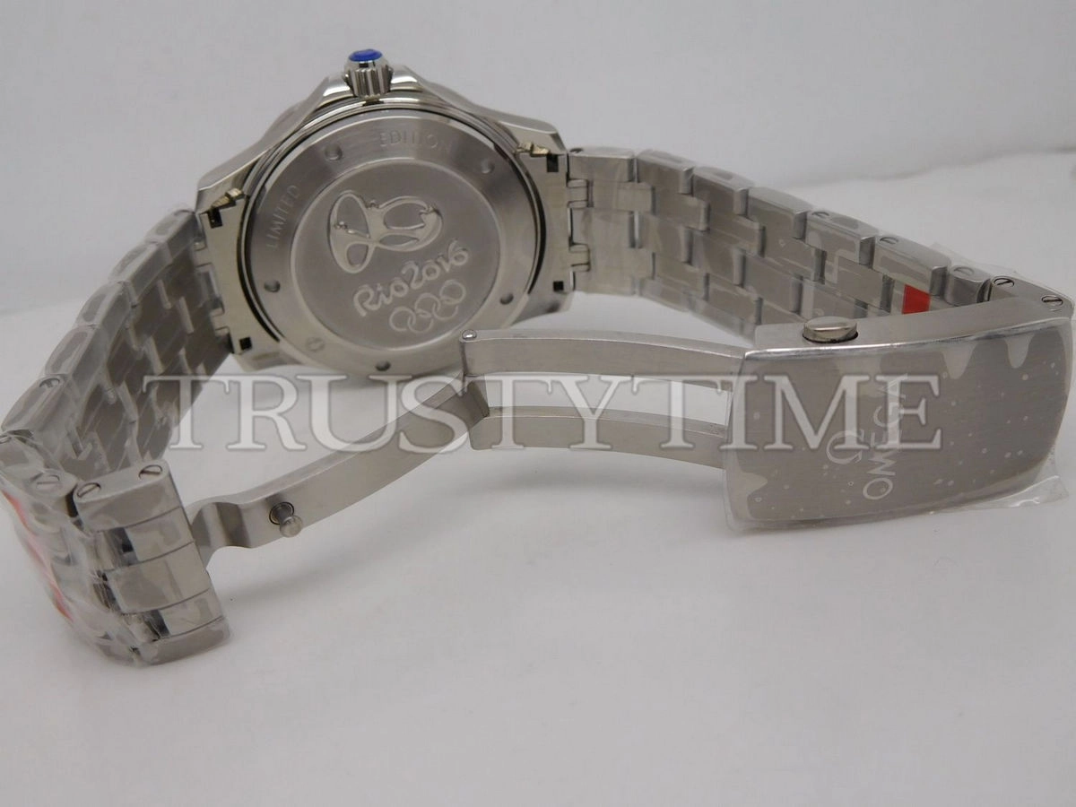 Копия часов Omega Seamaster Diver 300m Co-Axial Chronometer Limited Edition "Rio 2016" 41mm 522.30.41.20.01.001 Арт.OM-0719