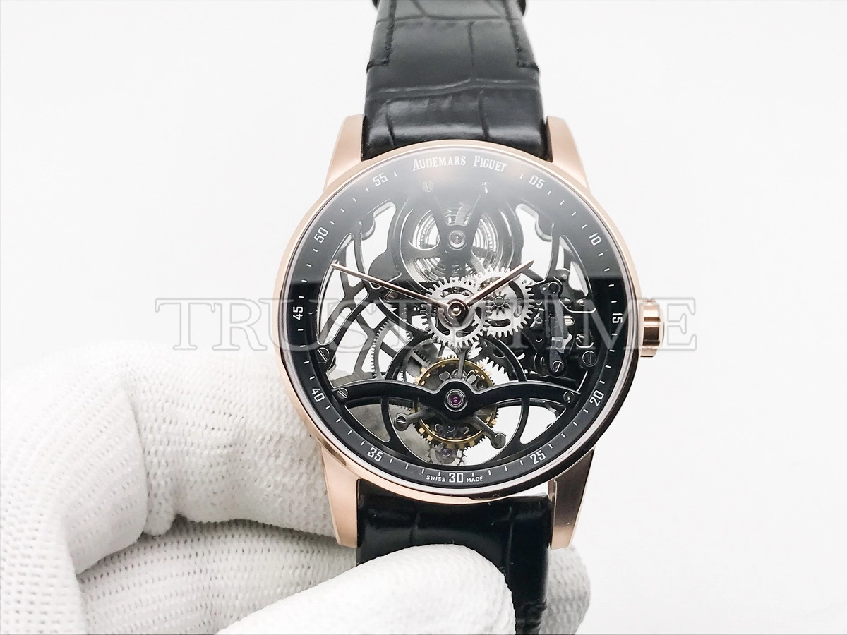 Копия часов Audemars Piguet Royal Oak Tourbillon Openworked 26600OR.OO.D002CR.01 Арт.AP-1179