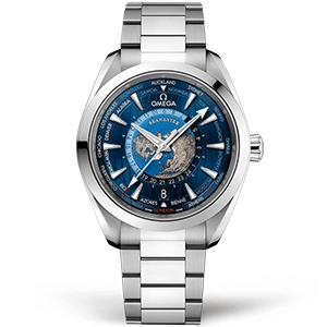 Копия часов Omega Seamaster Aqua Terra Co-axial Master Chronometer GMT Worldtimer 43mm 220.10.43.22.03.001 Арт.OM-0800