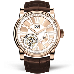 Копия часов Roger Dubuis Hommage Flying Tourbillon With Large Date 45mm RDDBHO0568 Арт.RG-0431