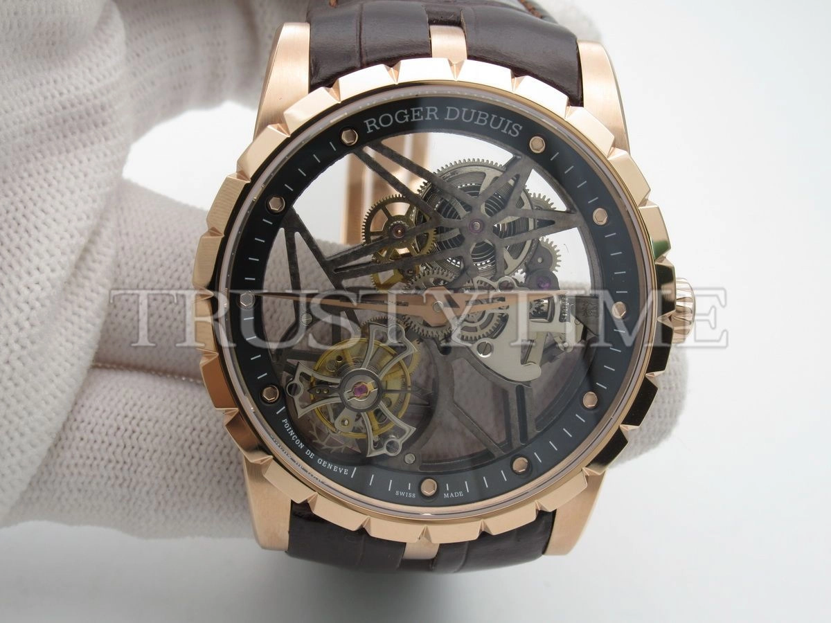 Копия часов Roger Dubuis Excalibur Tourbillon Skeleton 42mm RDDBEX0392 Арт.RG-0408