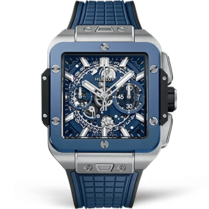 Копия часов Hublot Square Bang Unico Titanium Blue Ceramic 821.NL.5170.RX Арт.HB-1282