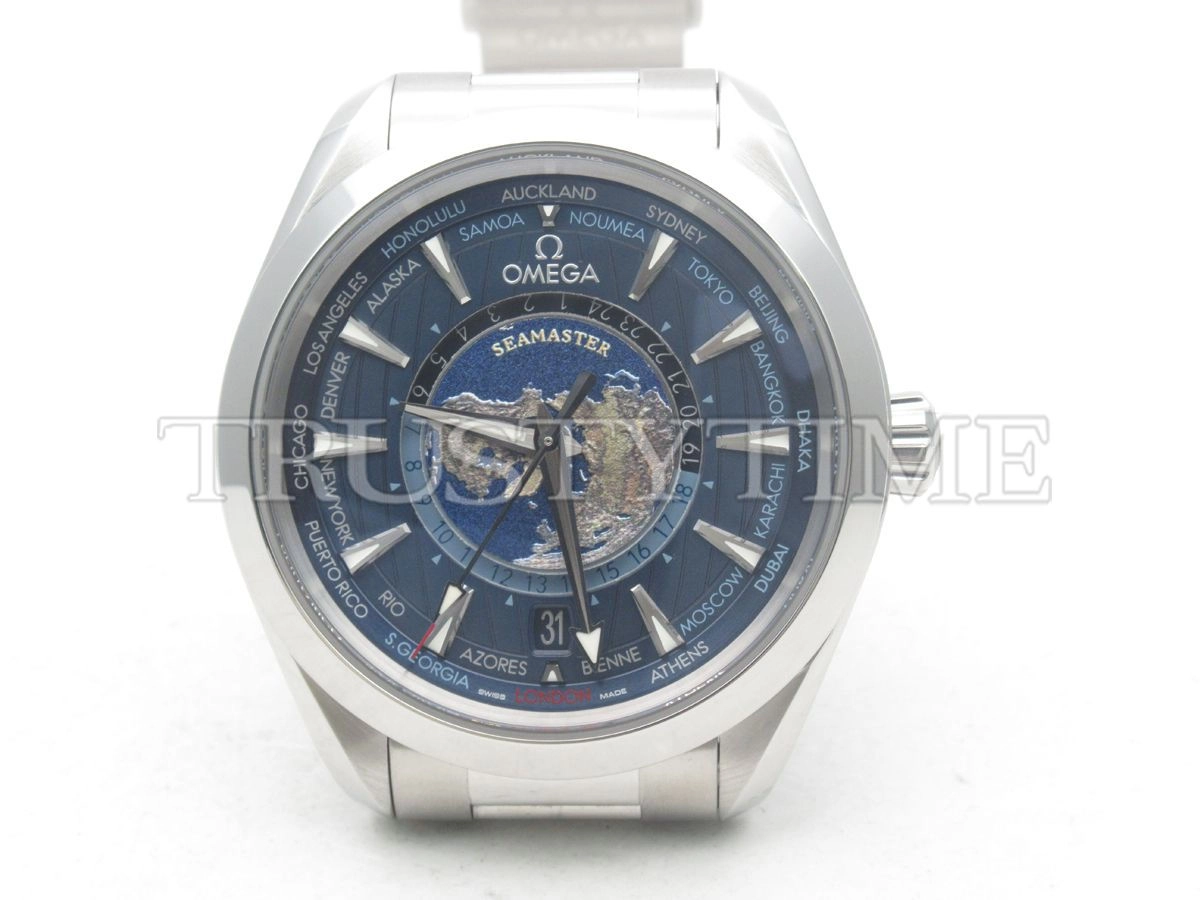 Копия часов Omega Seamaster Aqua Terra Co-axial Master Chronometer GMT Worldtimer 43mm 220.10.43.22.03.001 Арт.OM-0800