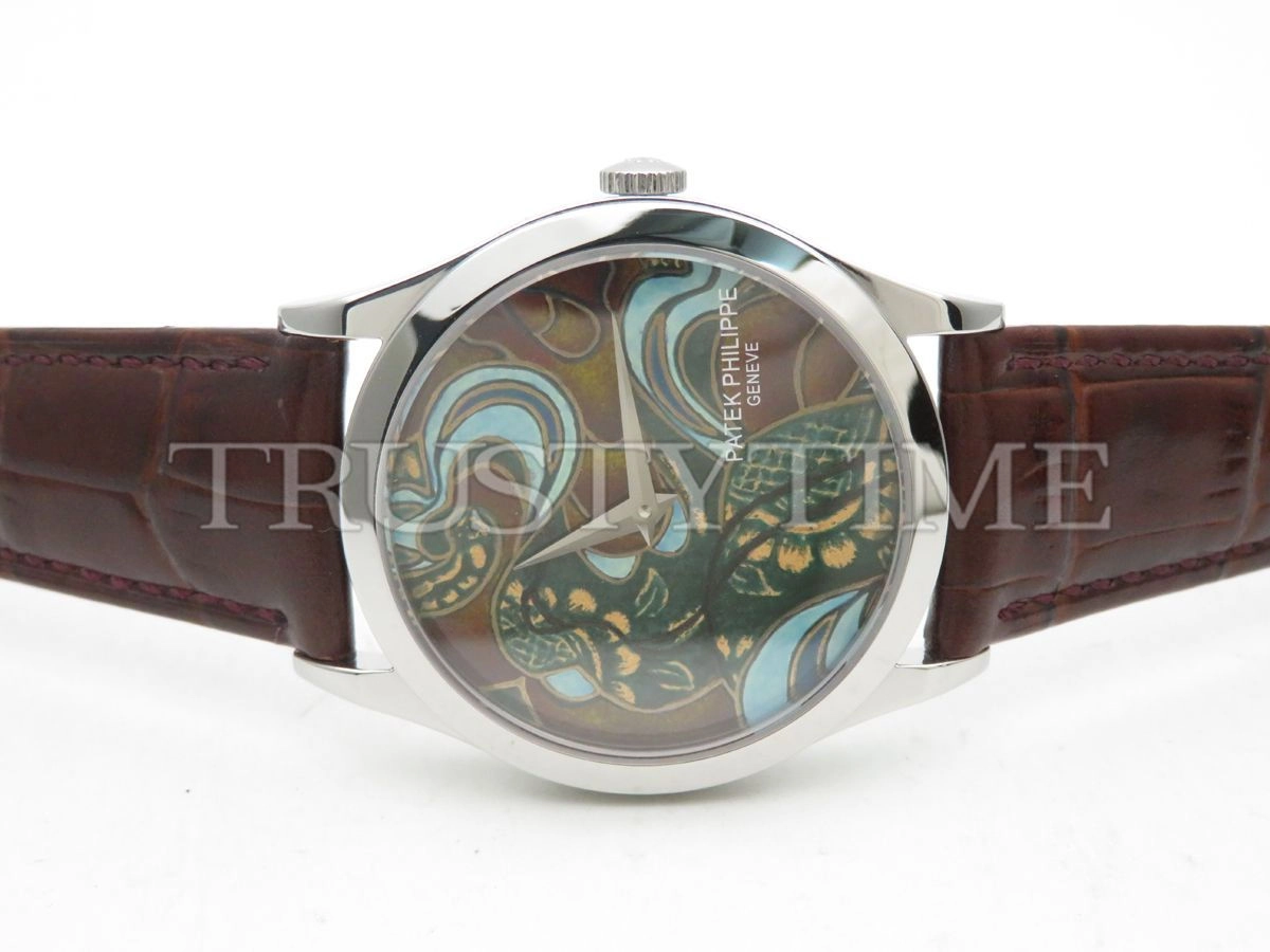 Копия часов Patek Philippe Calatrava Bhutan Textiles 38mm 5077P-103 Арт.PP-0663