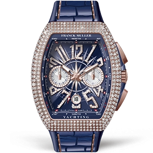 Копия часов Franck Muller Vanguard Chronograph V 45 CC DT YACHTING D NBR CD (BL) (5N) BL.DIAM 5N Арт.FM-0640