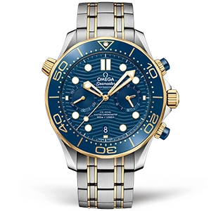 Копия часов Omega Seamaster Diver 300m Co‑Axial Master Chronometer Chronograph 44mm 210.20.44.51.03.001 Арт.OM-0927