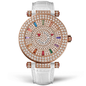 Копия часов Franck Muller Ladies Collection Round Double Mystery 42-DM-COL-DRM-D-2R-CD Арт.FM-0676