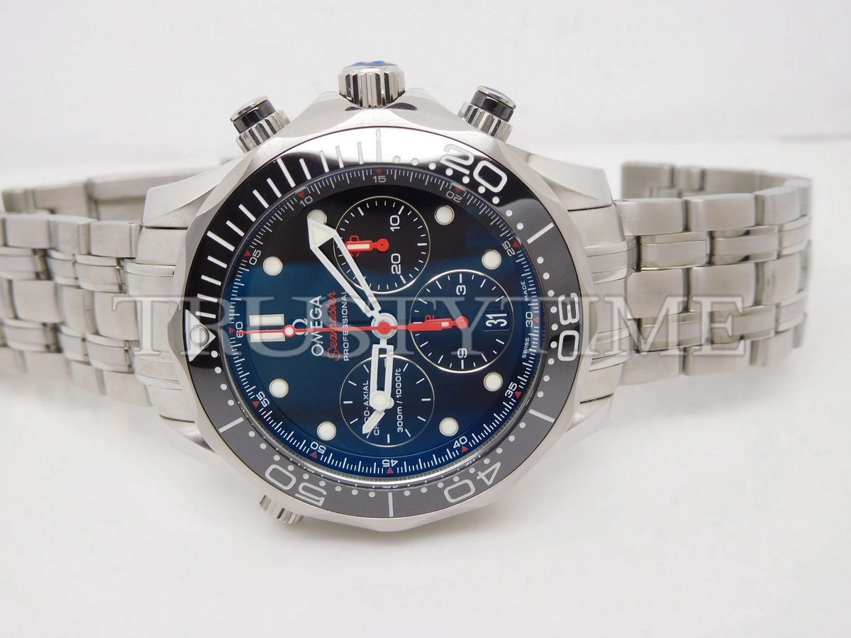 Копия часов Omega Seamaster Diver 300m Co‑Axial Chronometer Chronograph 44mm 212.30.44.50.01.001 Арт.OM-0713