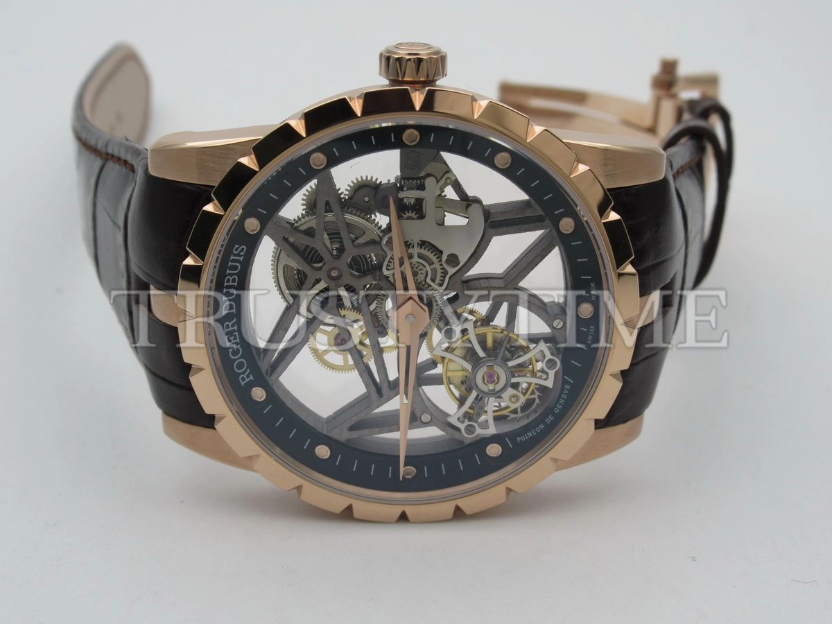 Копия часов Roger Dubuis Excalibur Tourbillon Skeleton 42mm RDDBEX0392 Арт.RG-0408