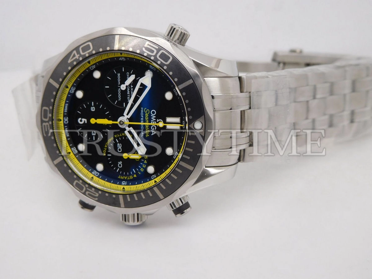 Копия часов Omega Seamaster Diver 300m Co‑Axial Chronometer Chronograph 44mm 212.30.44.50.01.002 Арт.OM-0712