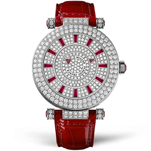 Копия часов Franck Muller Ladies Collection Round Double Mystery 42-DM-D-2R-CD Red Арт.FM-0681