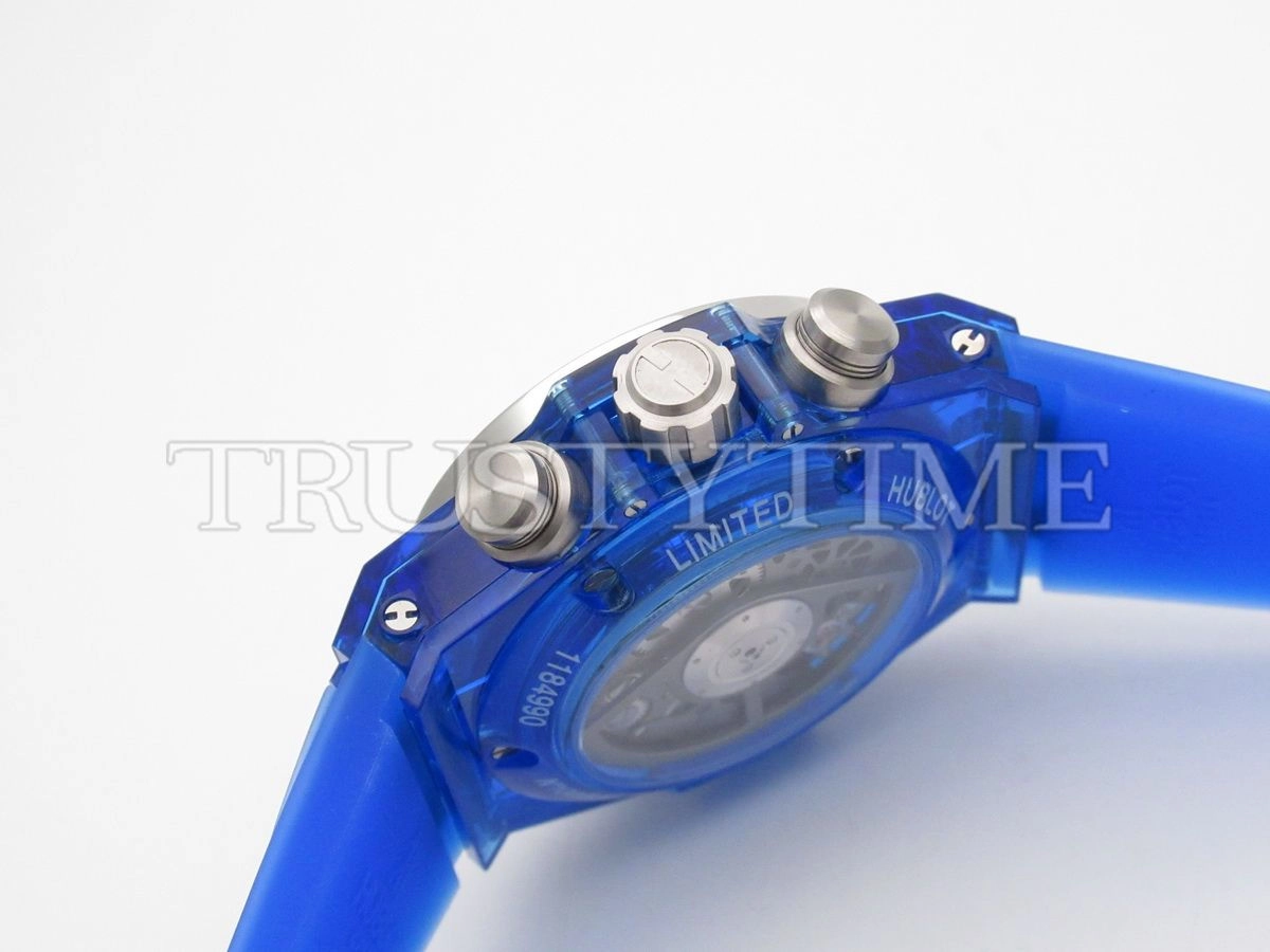 Копия часов Hublot Big Bang Unico Blue Sapphire Baguettes 45mm 411.JL.4809.RT.1901 Арт.HB-0437