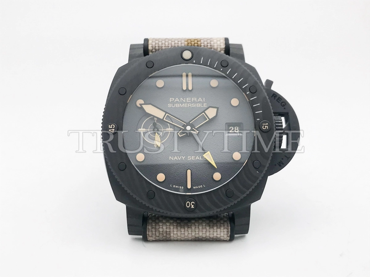 Копия часов Panerai Submersible QuarantaQuattro GMT Navy SEALs Carbotech™ 44mm PAM01513 Арт.PN-0923