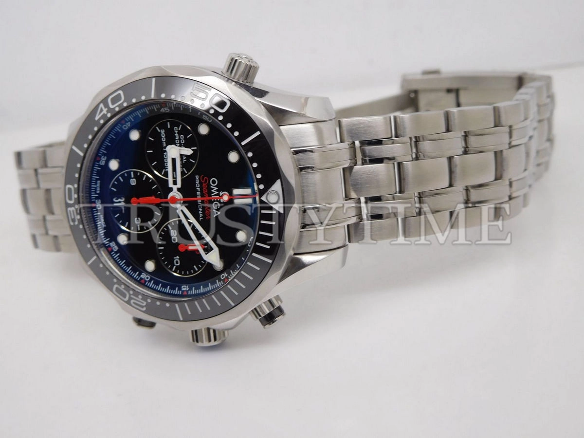 Копия часов Omega Seamaster Diver 300m Co‑Axial Chronometer Chronograph 44mm 212.30.44.50.01.001 Арт.OM-0713