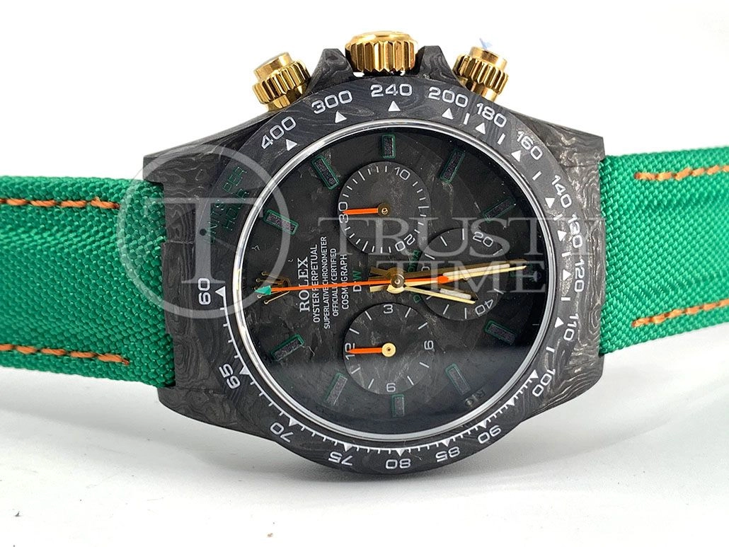 Копия часов Rolex Cosmograph Daytona DIW Carbon Lime Арт.RX-2297