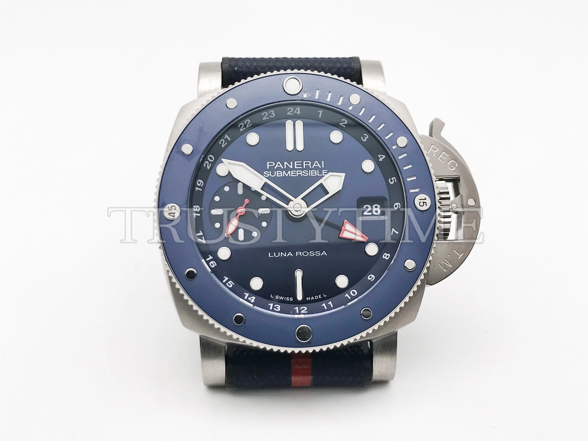 Копия часов Panerai Submersible GMT Luna Rossa Titanio 42mm PAM01507 Арт.PN-0913