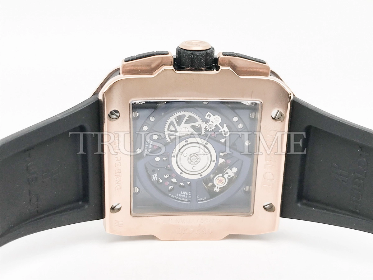Копия часов Hublot Square Bang Unico King Gold Blue Ceramic 821.OL.5180.RX Арт.HB-1284