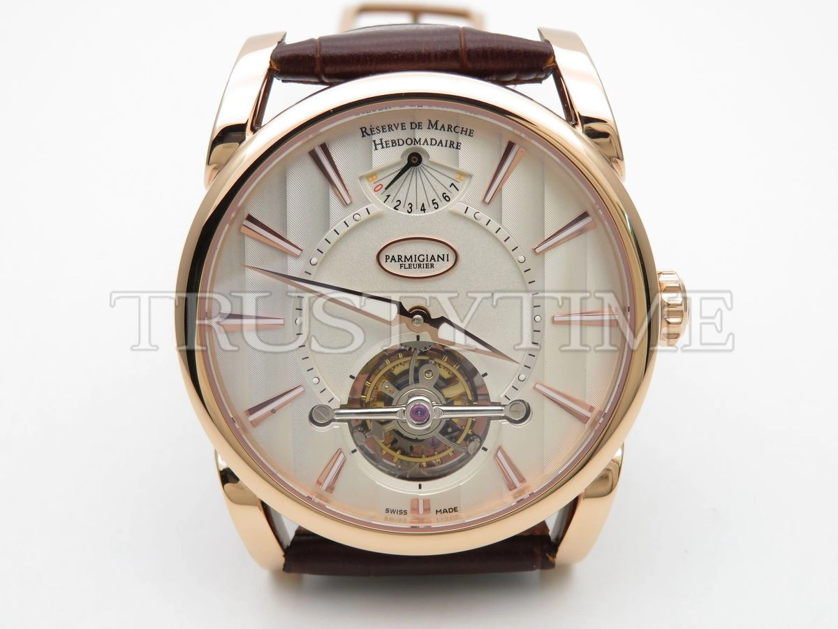 Копия часов Parmigiani Fleurier Tonda Tourbillon Rose Gold Silver PFH251-1000100-HA1241 Арт.PF-0634