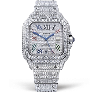 Копия часов Cartier Santos De Cartier 40 WSSA0018 Diamonds Арт.CR-0928