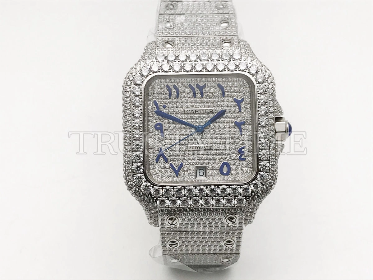 Копия часов Cartier Santos De Cartier 40 WSSA0018 Diamonds Арт.CR-0932