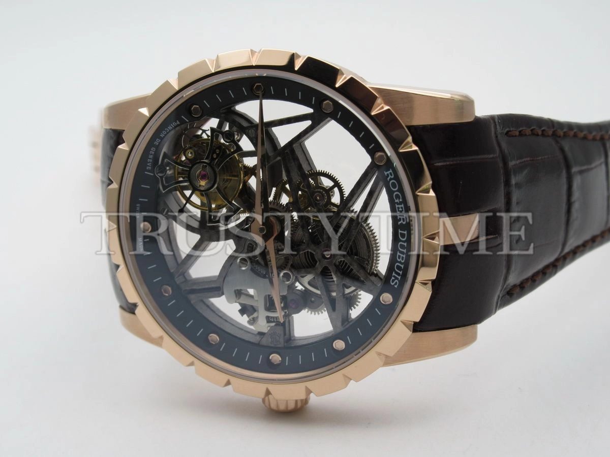 Копия часов Roger Dubuis Excalibur Tourbillon Skeleton 42mm RDDBEX0392 Арт.RG-0408
