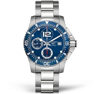 Копия часов Longines Sport Hydroconquest Chronograph 41mm L3.644.4.96.6 Арт.LN-0395