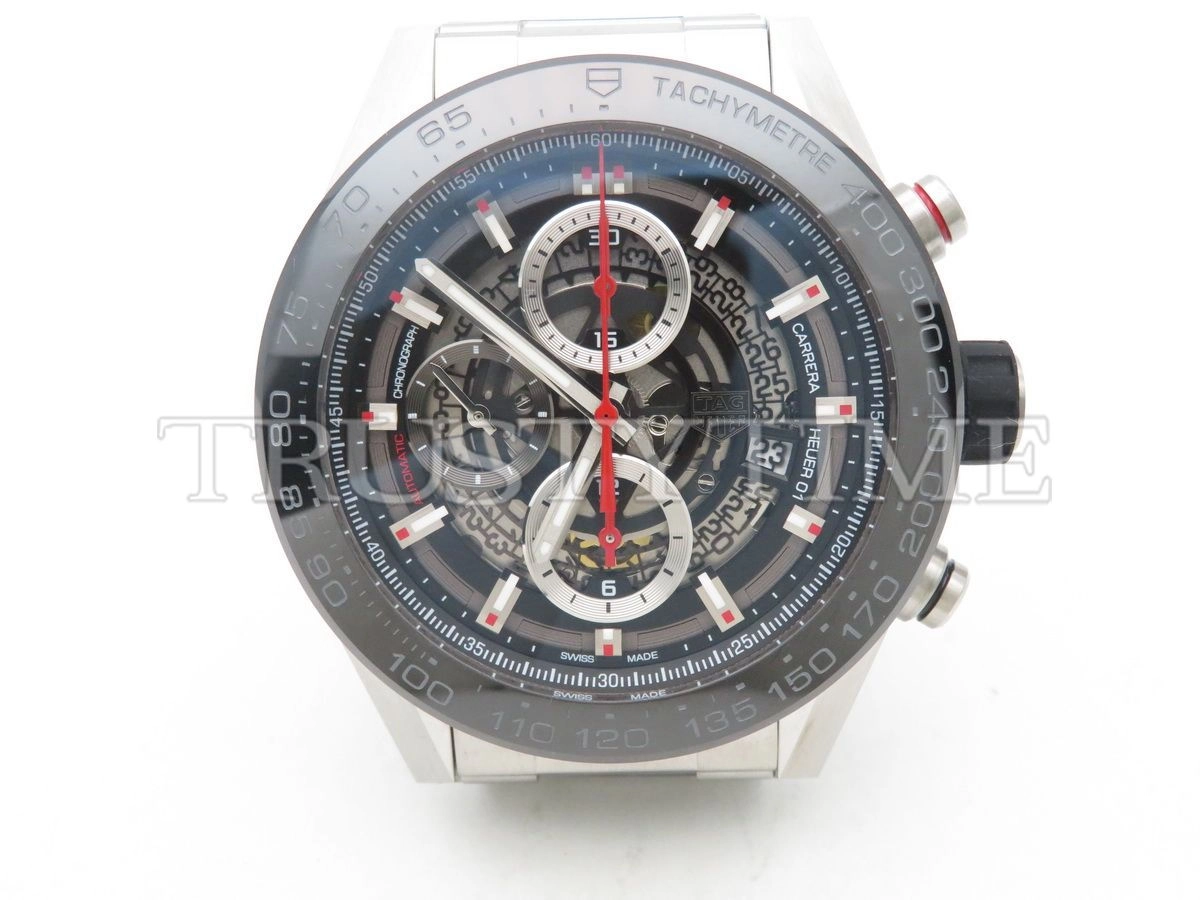 Копия часов Tag Heuer Carrera Calibre HEUER 01 Chronograph 45mm CAR2A1W.BA0703 Арт.TG-0399