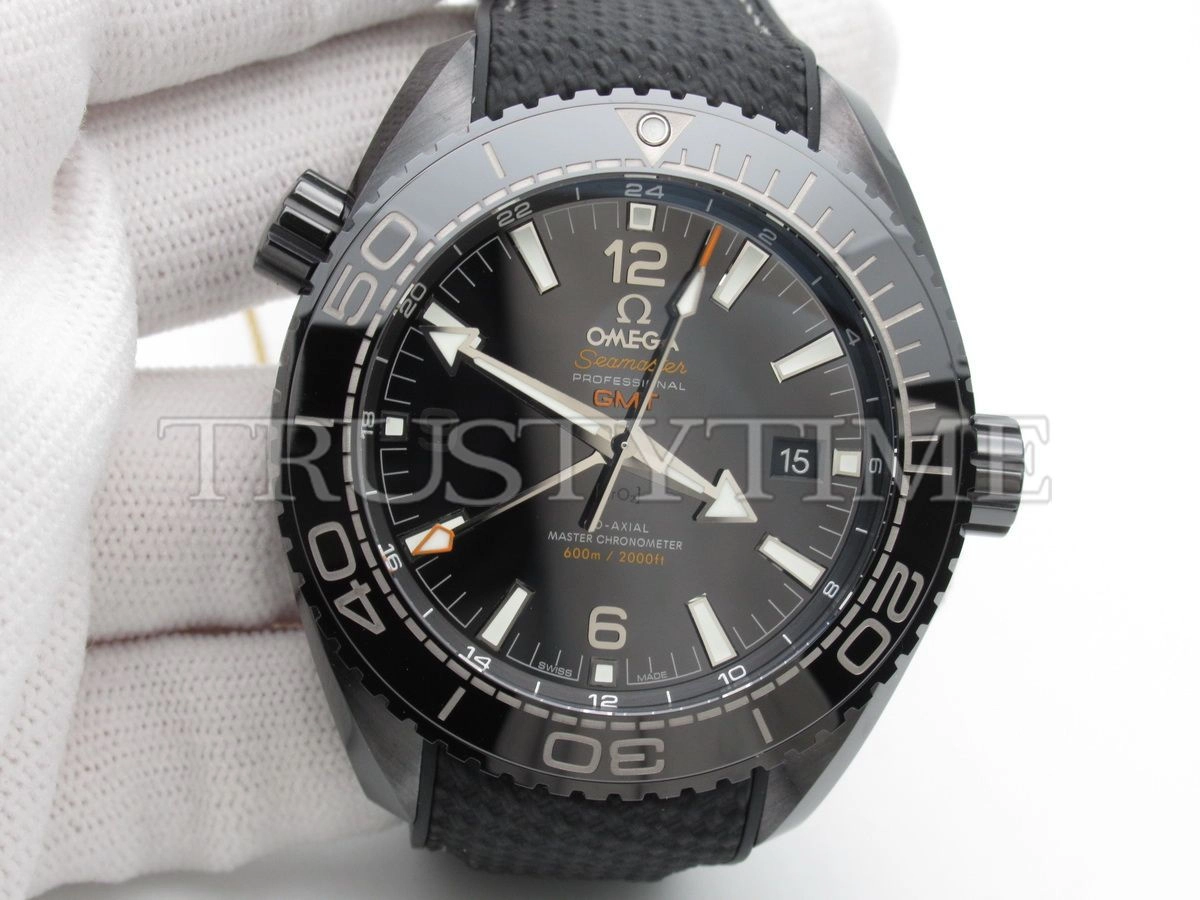Копия часов Omega Seamaster Planet Ocean 600m Co‑Axial Master Chronometer GMT Deep Black 45,5mm 215.92.46.22.01.001 Арт.OM-0652