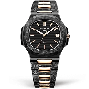 Копия часов Patek Philippe Nautilus DiW The Black Grail Project Carbon Rose Gold Арт.PP-0751