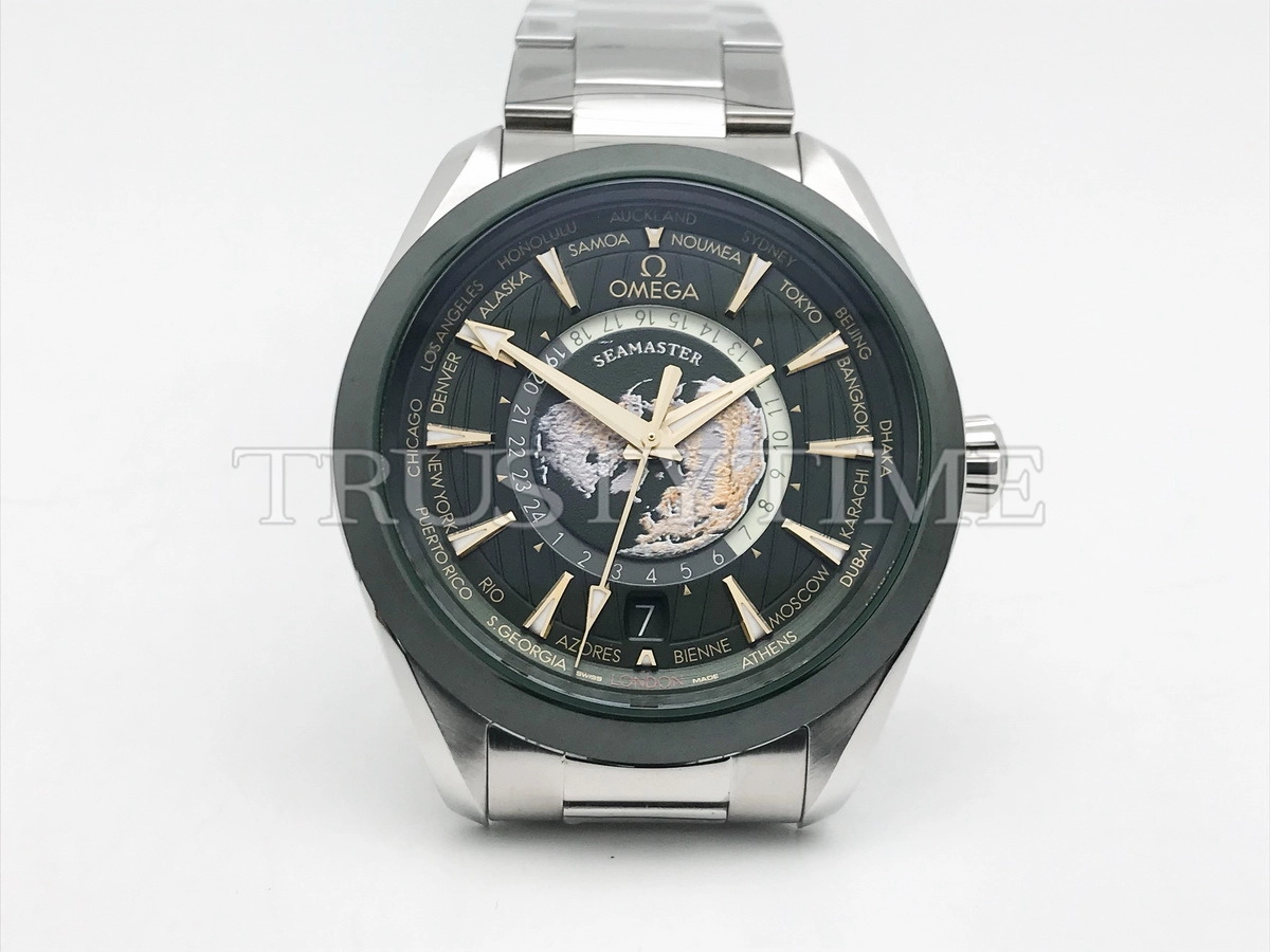 Копия часов Omega Seamaster Aqua Terra Co-axial Master Chronometer GMT Worldtimer 43mm 220.30.43.22.10.001 Арт.OM-0983